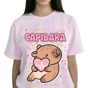 Polera Manga Corta Capibara Corazon Cod 001