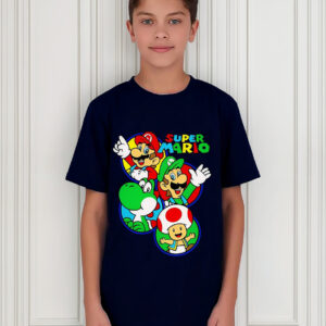 Polera Estampada Dtf Mario Bros Niños Cod 0007