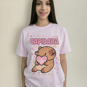 Polera Manga Corta Capibara Corazon Cod 001