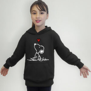 Poleron Canguro Con Capucha Diseño Silueta Snoopy Cod 001 Dtf - Senshi