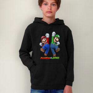 Polerón Canguro Capucha Diseño Mario Bros Estampada Dtf Cod 004