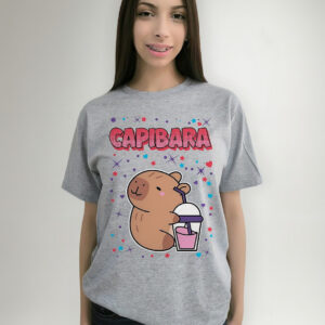 Polera Manga Corta Capibara Bebida Cod 001