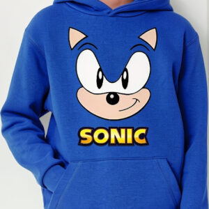 Polerón Canguro Capucha Sonic Cara Estampada Dtf Cod 001