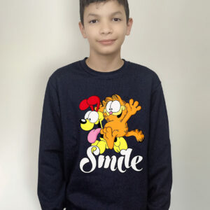 Polerón Polo Cuello Redondo Diseño Garfield Y Odie - Infantil - Estampada Dtf Cod 001 - Senshi