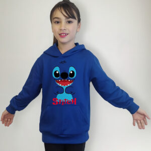 Polerón Canguro Capucha Stich Estampado Dtf Cod 001 Senshi