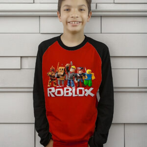 Polera Roblox Niños Manga Larga Raglan Estampada Dtf Cod 001