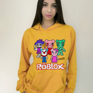 Polerón Canguro Capucha Roblox Niños Gamer Estampada Dtf Cod 001