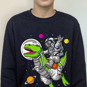 Poleron Polo Diseño Dinosaurio Astronauta Cod 0012- Senshi