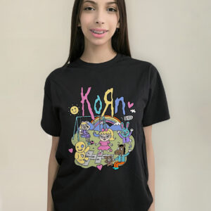 Polera Manga Corta Korn Cartoon Rock Banda Cod 001
