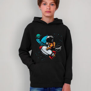 Polerón Canguro Capucha Nasa Astronauta Estampada Dtf Cod 001