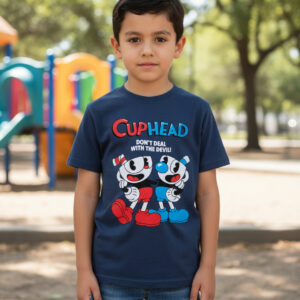 Polera De Cuphead Hermanos Taza Niños