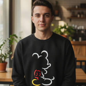 Poleron Polo Diseño Silueta Mickey Dtf Cod 002 - Senshi