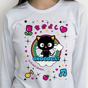 Polera Manga Larga Chococat-hello Kitty Estampada Dtf Cod 08